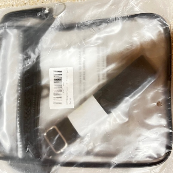 CLEAR ~”STADIUM APPROVED” Crossbody Bag/Purse w/Black Trim & Pocket. 🚩NEW - Picture 2 of 10